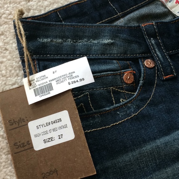 True Religion Bobby Godiva Embroidered Jeans - Picture 2 of 8